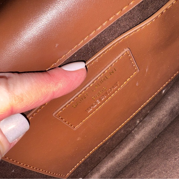 Saint Laurent Brown Leather Chain Bag - Picture 3 of 8